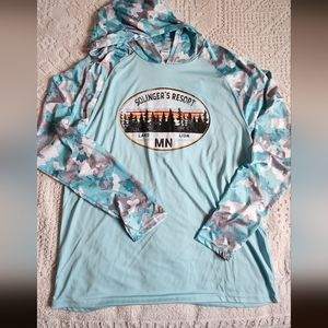 Large SPF protected hooded water shirt. NWOT